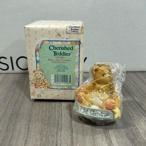 Cherished Teddies Baby’s First Christmas Hanging Ornament with box CT8